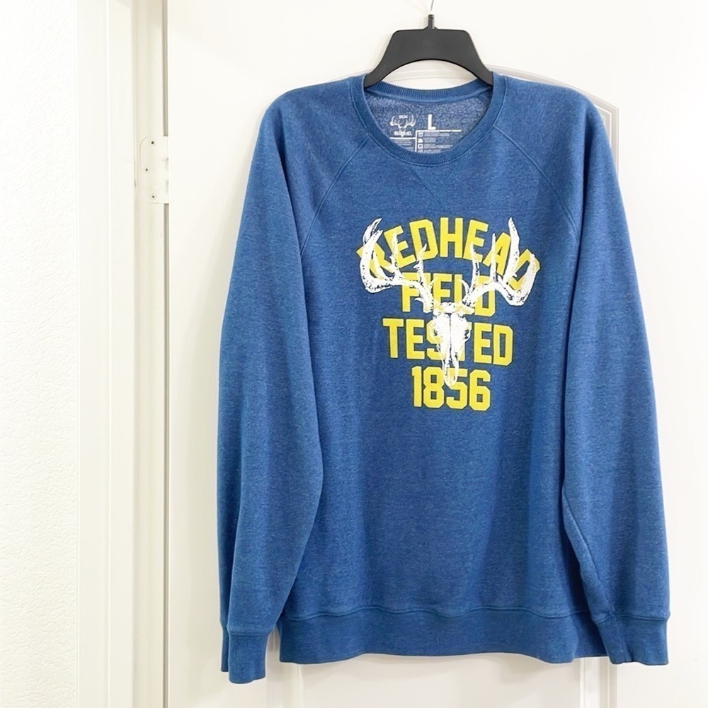 RedHead blue fleece lined crewneck pullover sweater